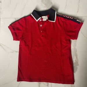 Gucci logo strip polo size 5
